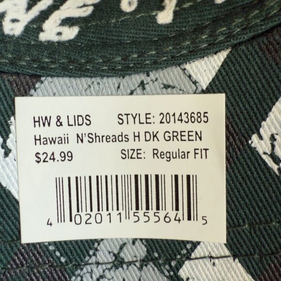 Top Of The World Hawaii University Rainbow Warriors Dk Green Hat Cap One Fit - Picture 9 of 10